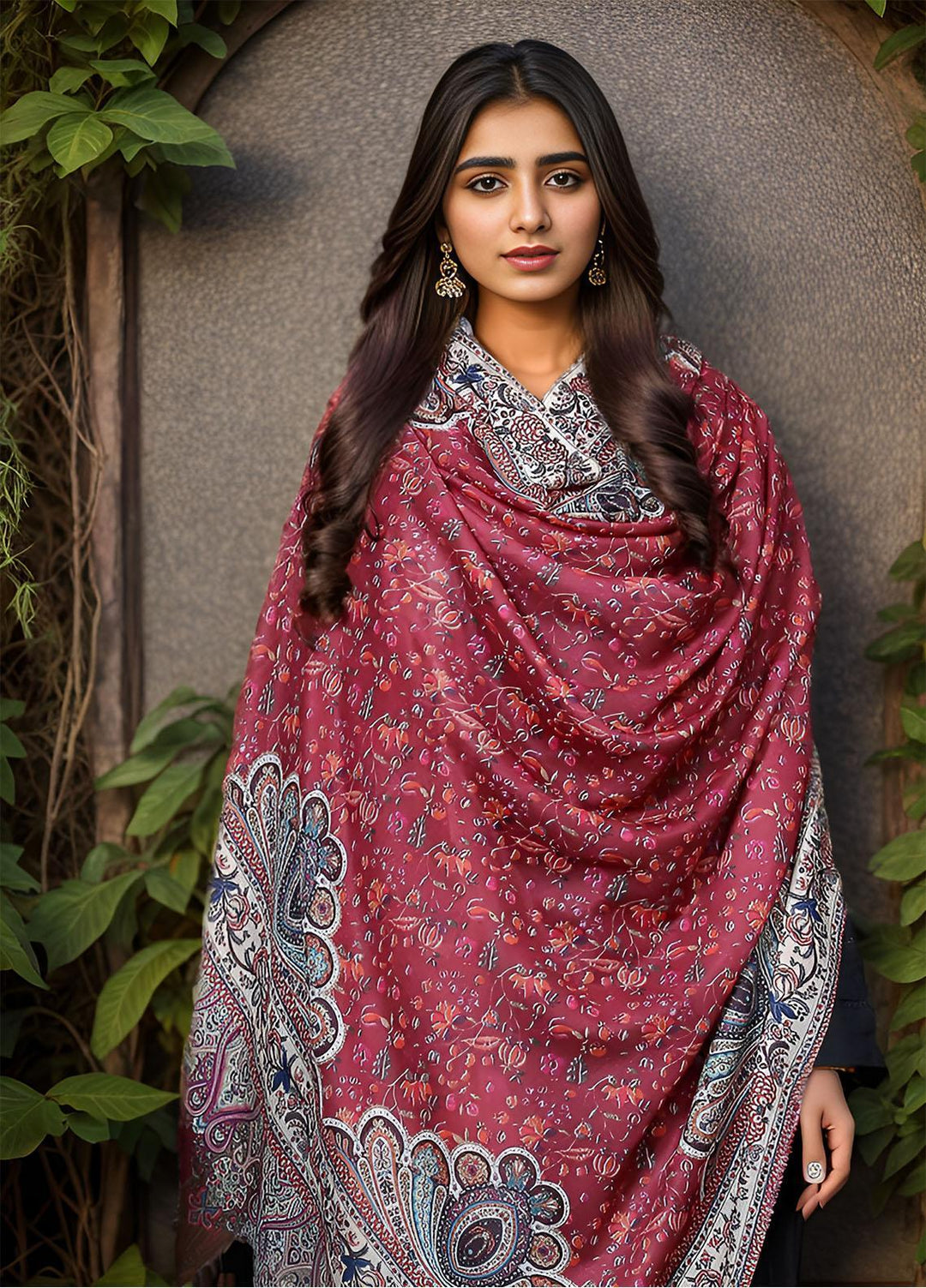 Sanaulla Exclusive Range  Pashmina  KPS 781 D-20 Multi 4 - Women Shawls