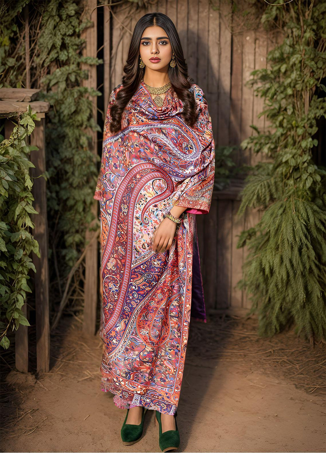 Sanaulla Exclusive Range  Pashmina  KPS 781 D-20 Multi 7 - Women Shawls