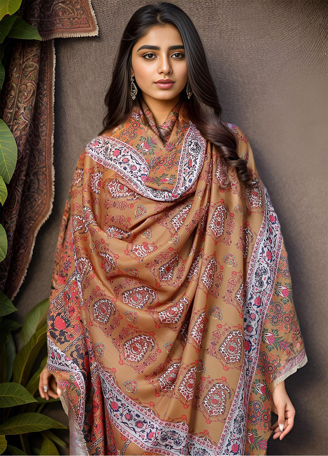 Sanaulla Exclusive Range  Pashmina  KPS 781 D-20 Multi 10 - Women Shawls