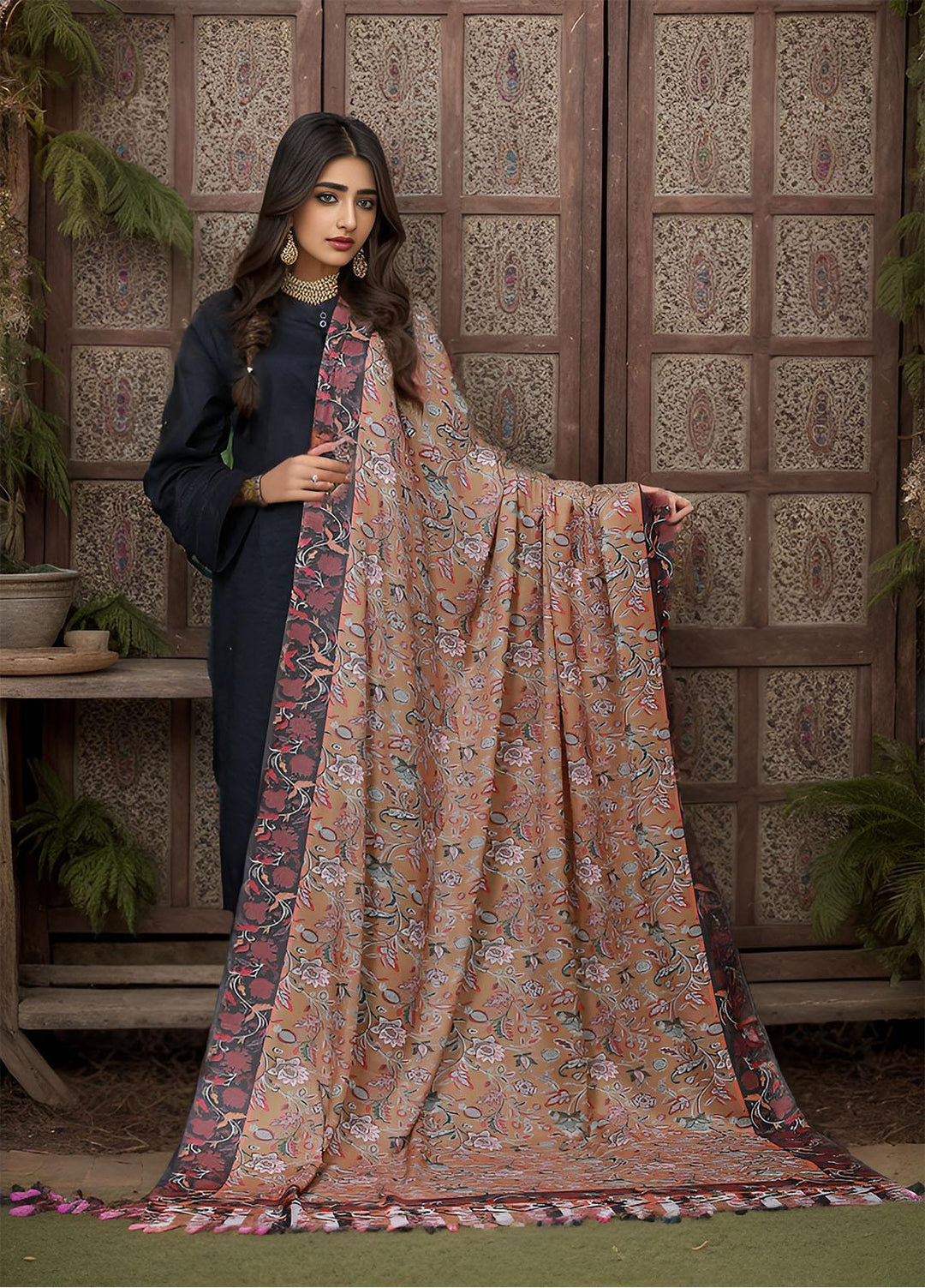 Sanaulla Exclusive Range  Pashmina  KPS 781 D-20 Multi 19 - Women Shawls