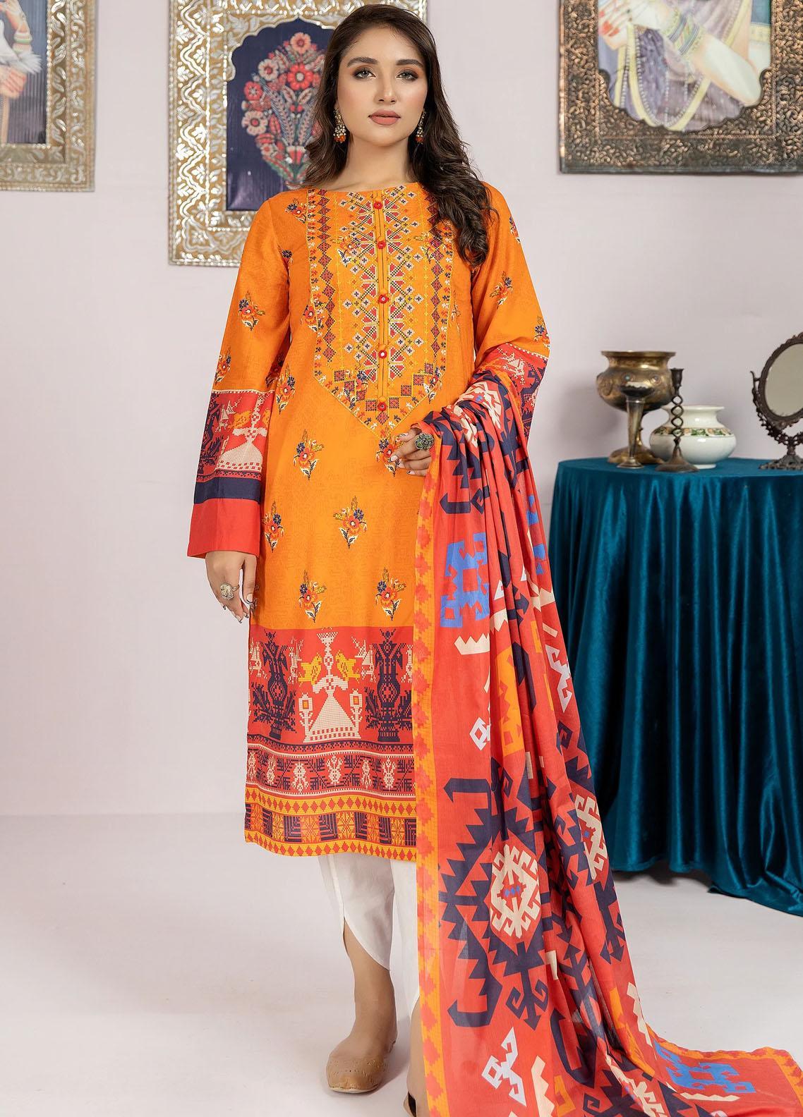 Kross Kulture Pret Embroidered Tissue Masoori 3 Piece Suit Mysa KLX- 00526
