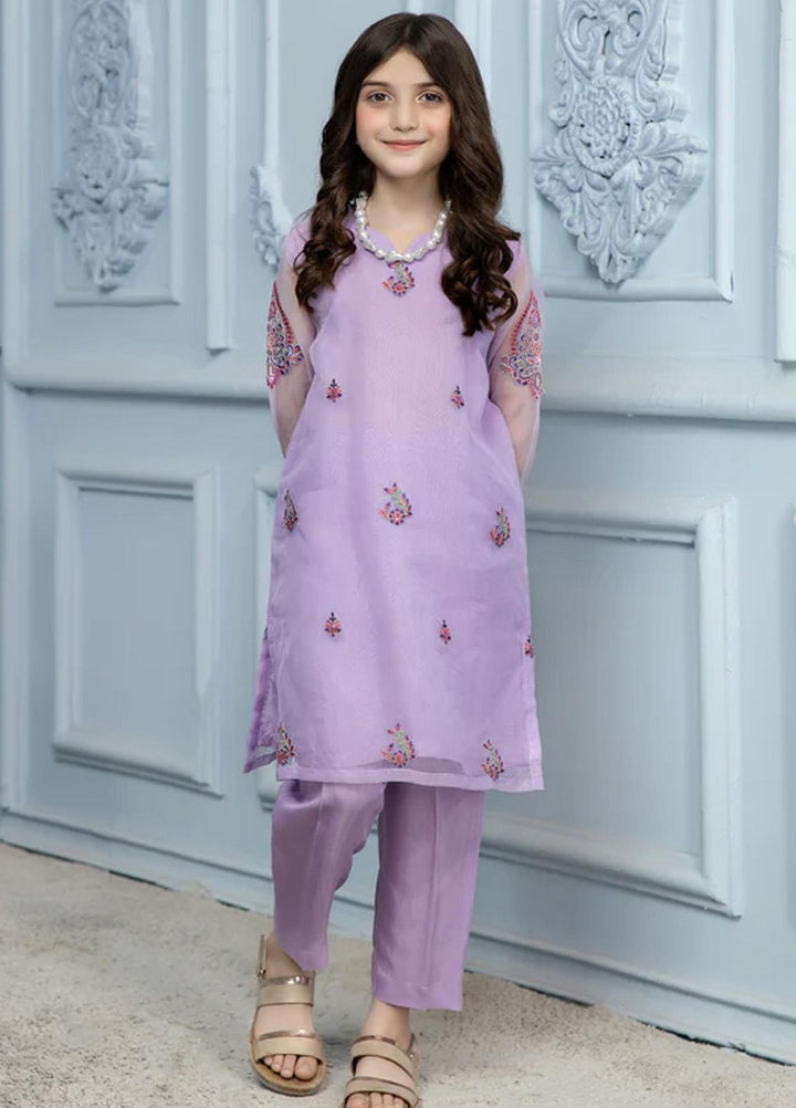 Kross Kulture Pret  Organza 2 Piece Suit KLE2-22269-Kids Lilk