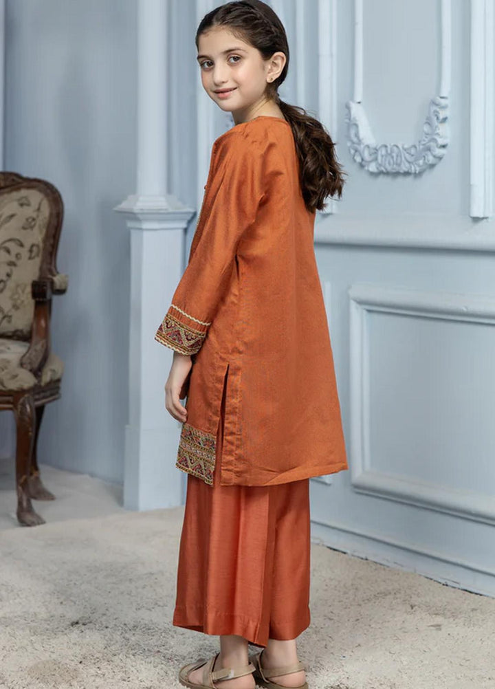 Kross Kulture Pret  Cotton Net Kurti KLE2-RV-22280 Kids Rust