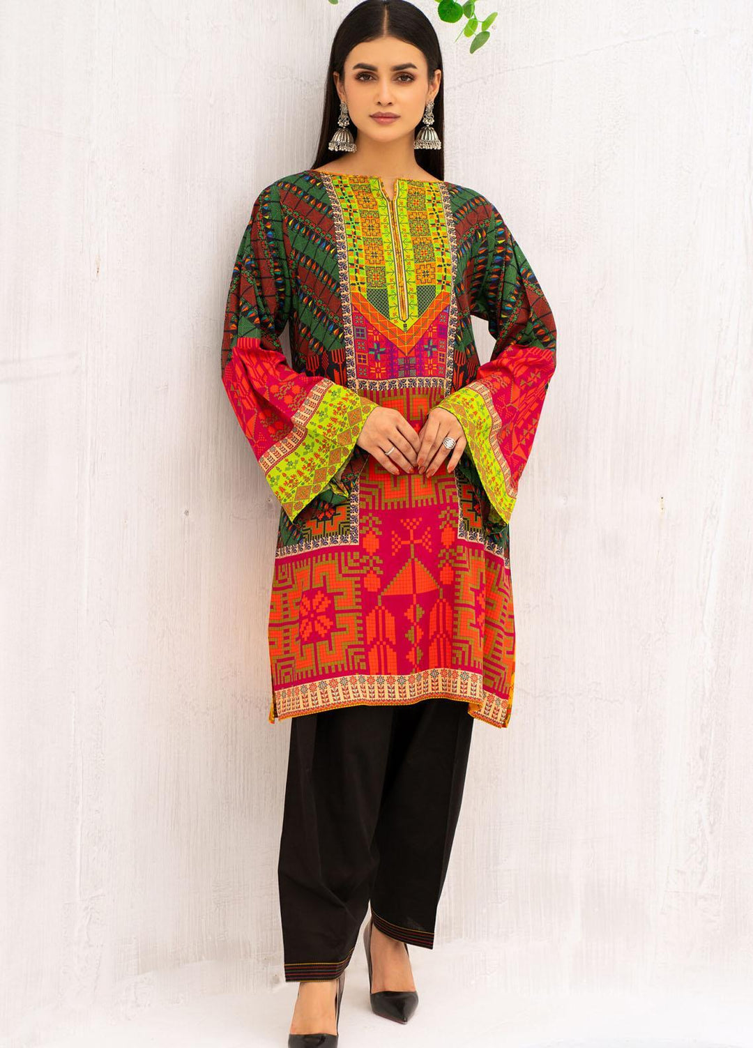 Kross Kulture Printed Linen Unstitched Shirt KK21FR W1L-04 - Winter Collection