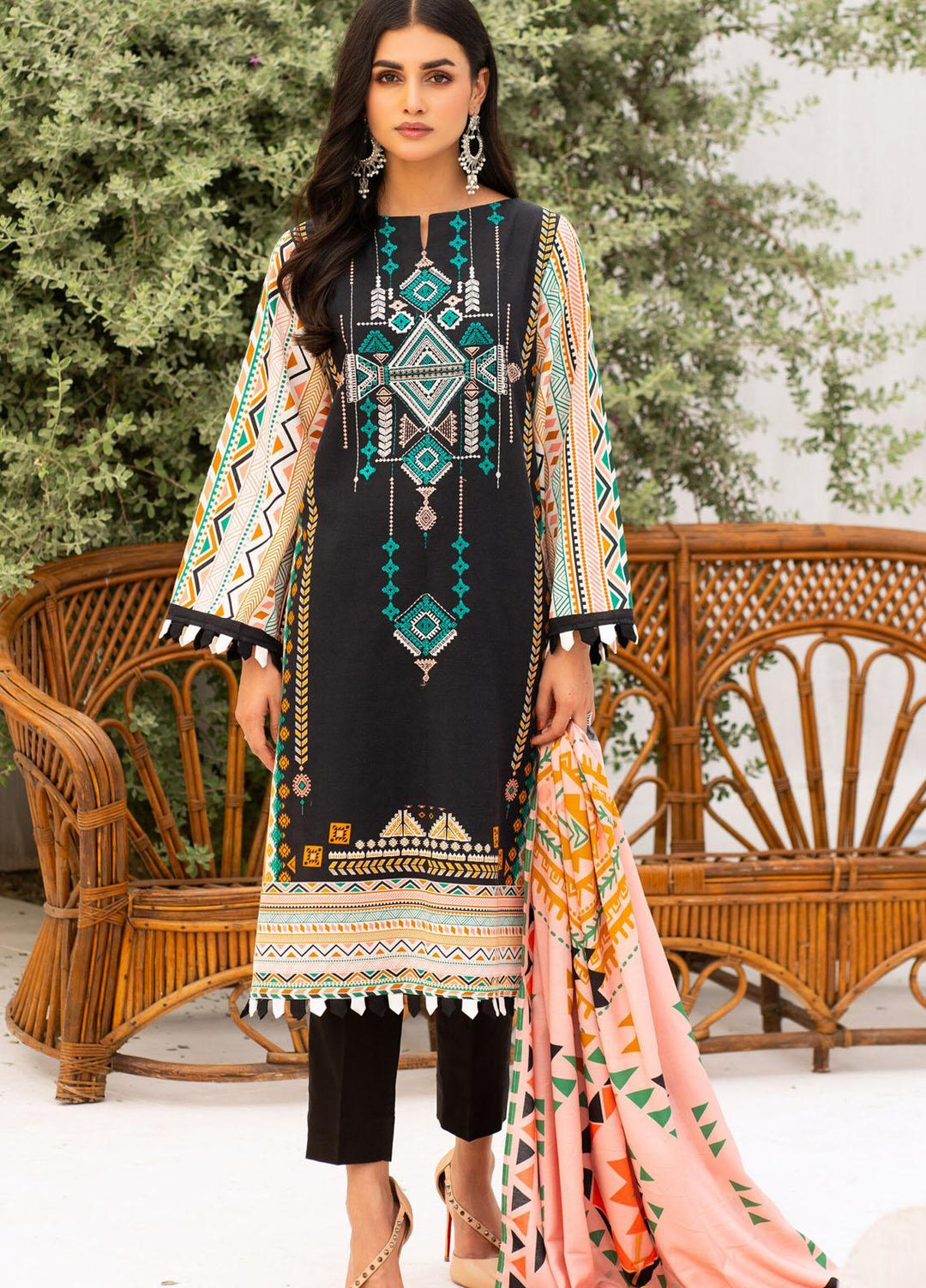 Kross Kulture Printed Linen Suits Unstitched 2 Piece KK21FR W3K-07 - Winter Collection