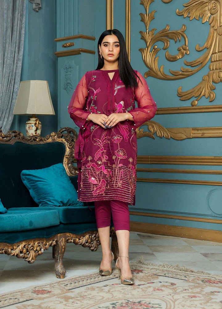 Kross Kulture Luxury Pret  Organza Shirt KX-21532