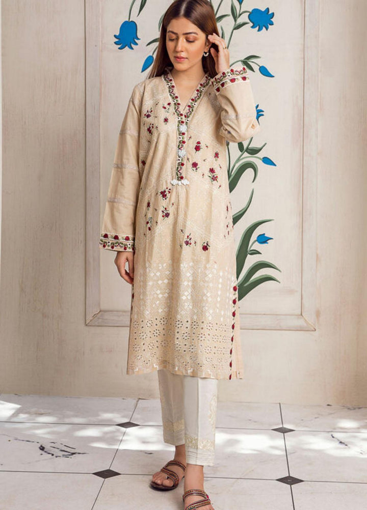 Kross Kulture Luxury Pret  Schiffli Shirt KX-21281 Beige