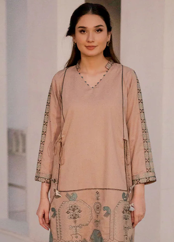 Kross Kulture Pret Embroidered Cotton 2 Piece Suit 0001380-Skn