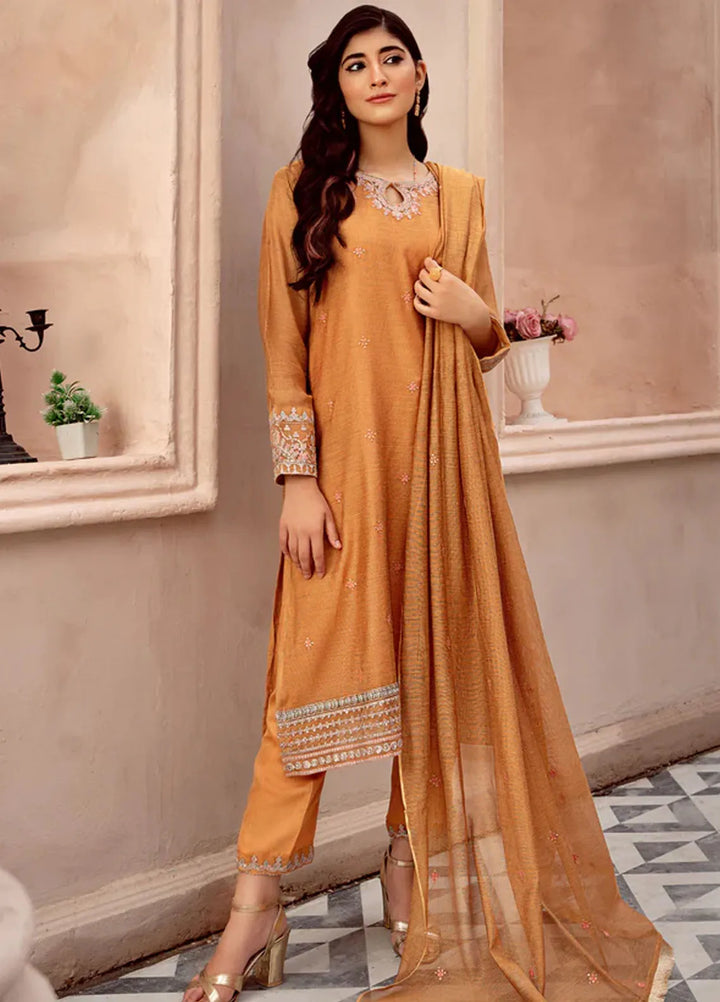 Kross Kulture Pret Embroidered Cotton Net 3 Piece Suit Ellianna KLX-00568