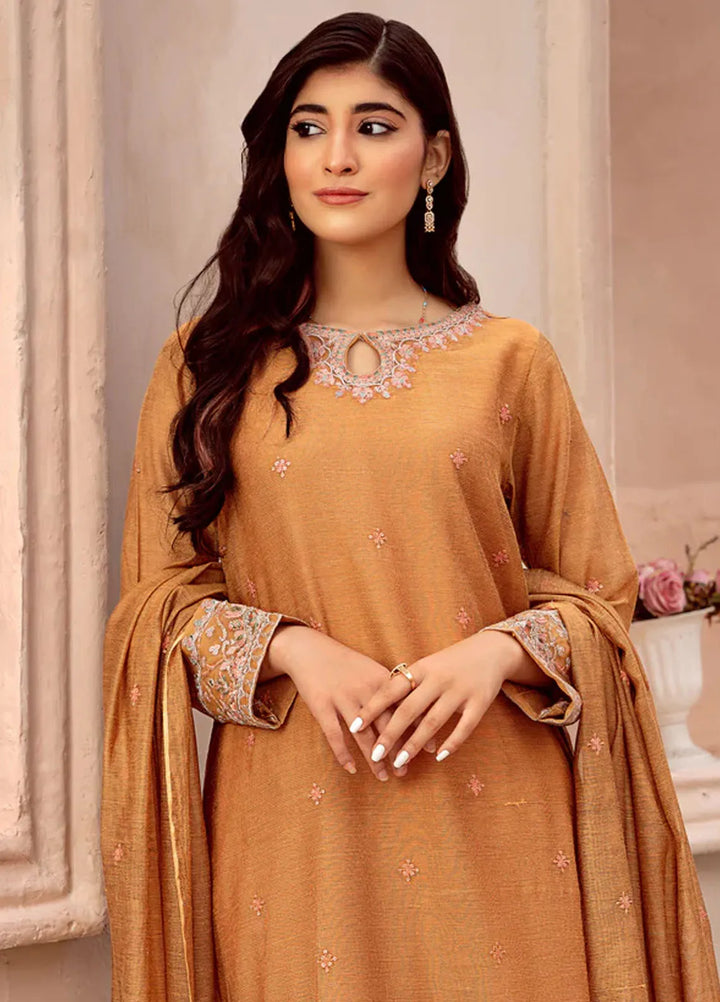 Kross Kulture Pret Embroidered Cotton Net 3 Piece Suit Ellianna KLX-00568