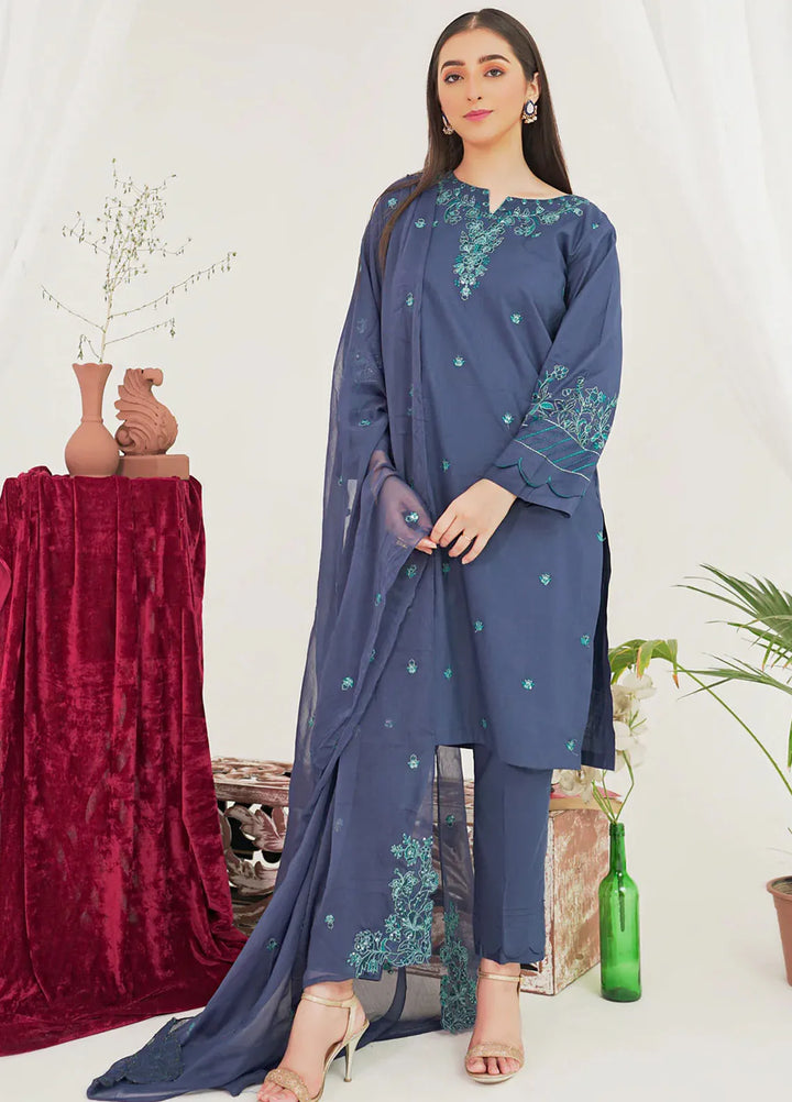 Kross Kulture Pret Embroidered Lawn 3 Piece Suit Naysa KE-00721