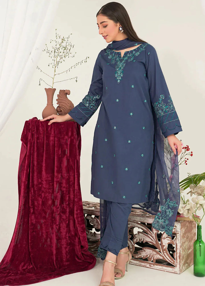 Kross Kulture Pret Embroidered Lawn 3 Piece Suit Naysa KE-00721