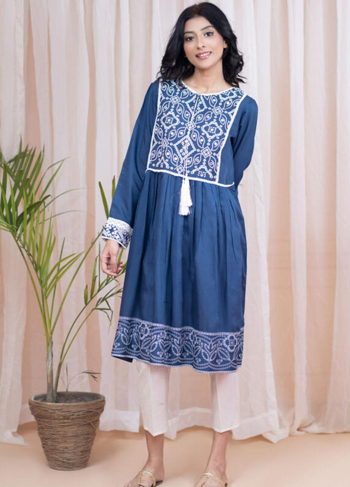 Kross Kulture Formal Pret Embroidered Viscose Frock KE-21045