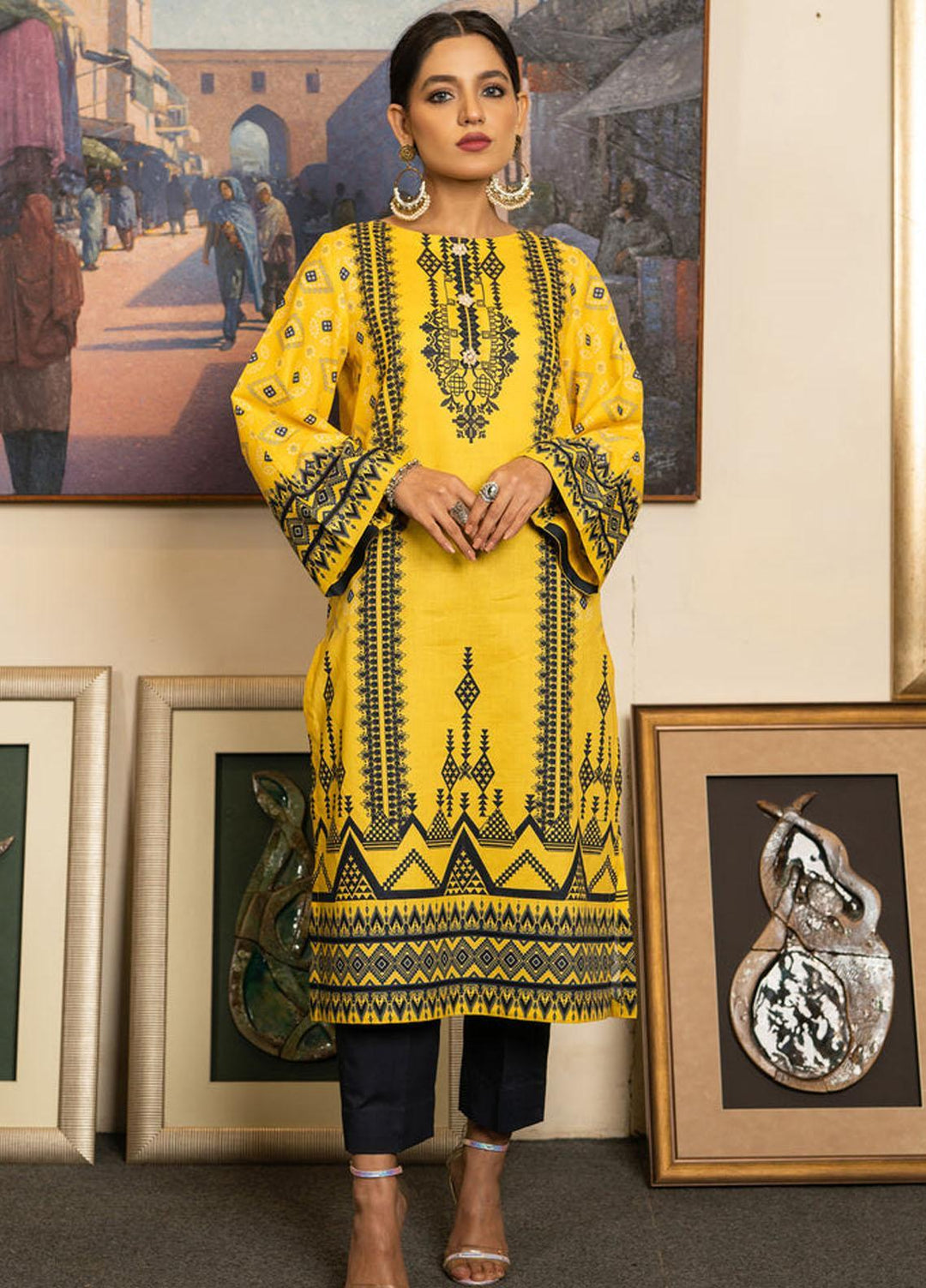 Kross Kulture Printed Lawn  Unstitched Shirt KK22RKU SU1-01 - Summer Collection