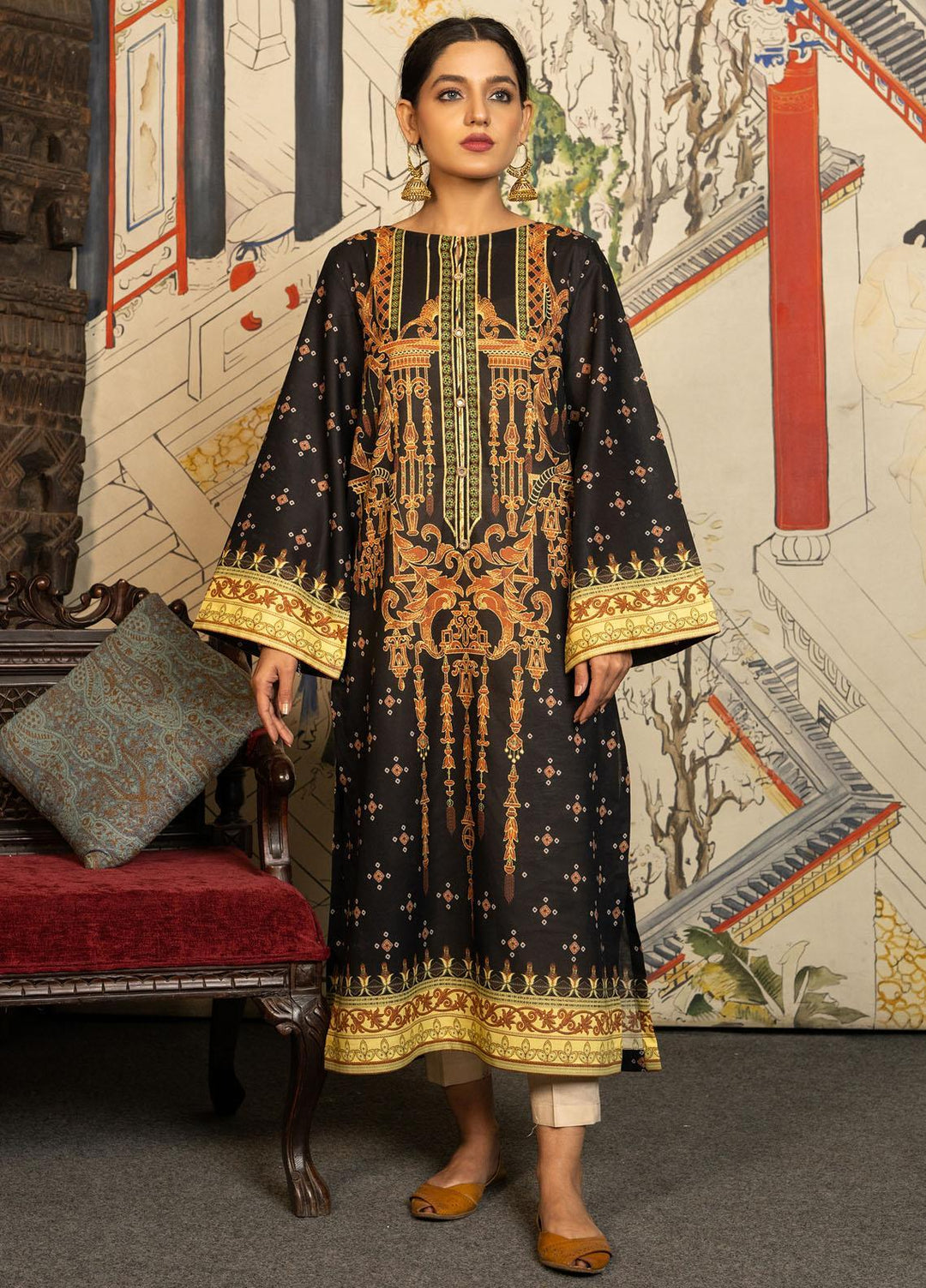 Kross Kulture Printed Lawn  Unstitched Shirt KK22RKU SU1-06 - Summer Collection