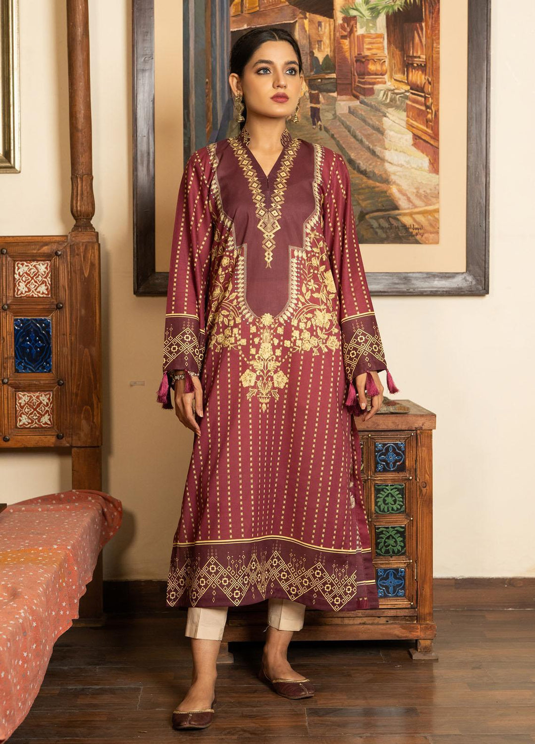 Kross Kulture Printed Lawn Unstitched Shirt KK22RKU SU1-07 - Summer Collection