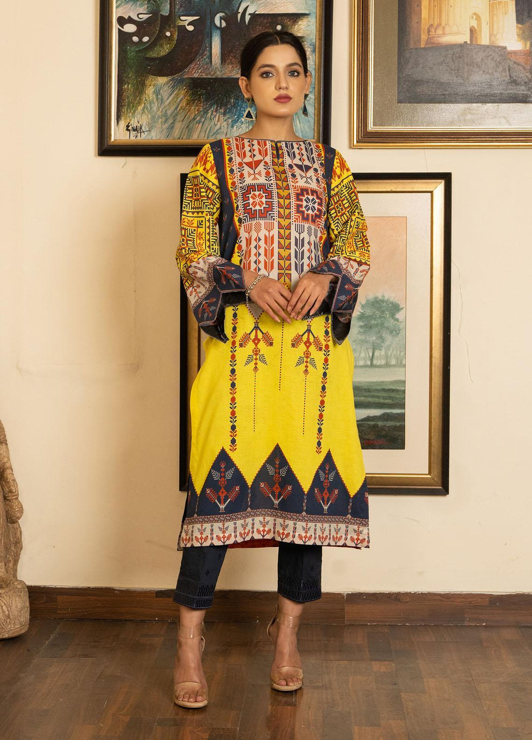 Kross Kulture Printed Lawn  Unstitched Shirt KK22RKU SU1-09 - Summer Collection