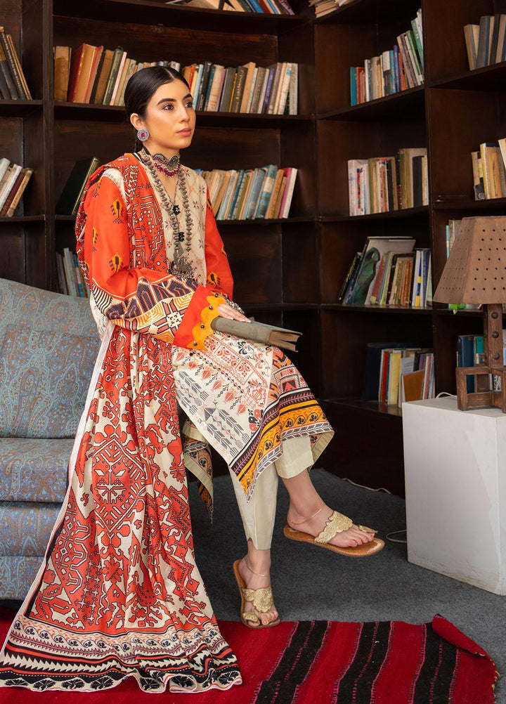 Kross Kulture Printed Lawn Suits Unstitched 3 Piece KK22RKU SU3-20 - Summer Collection