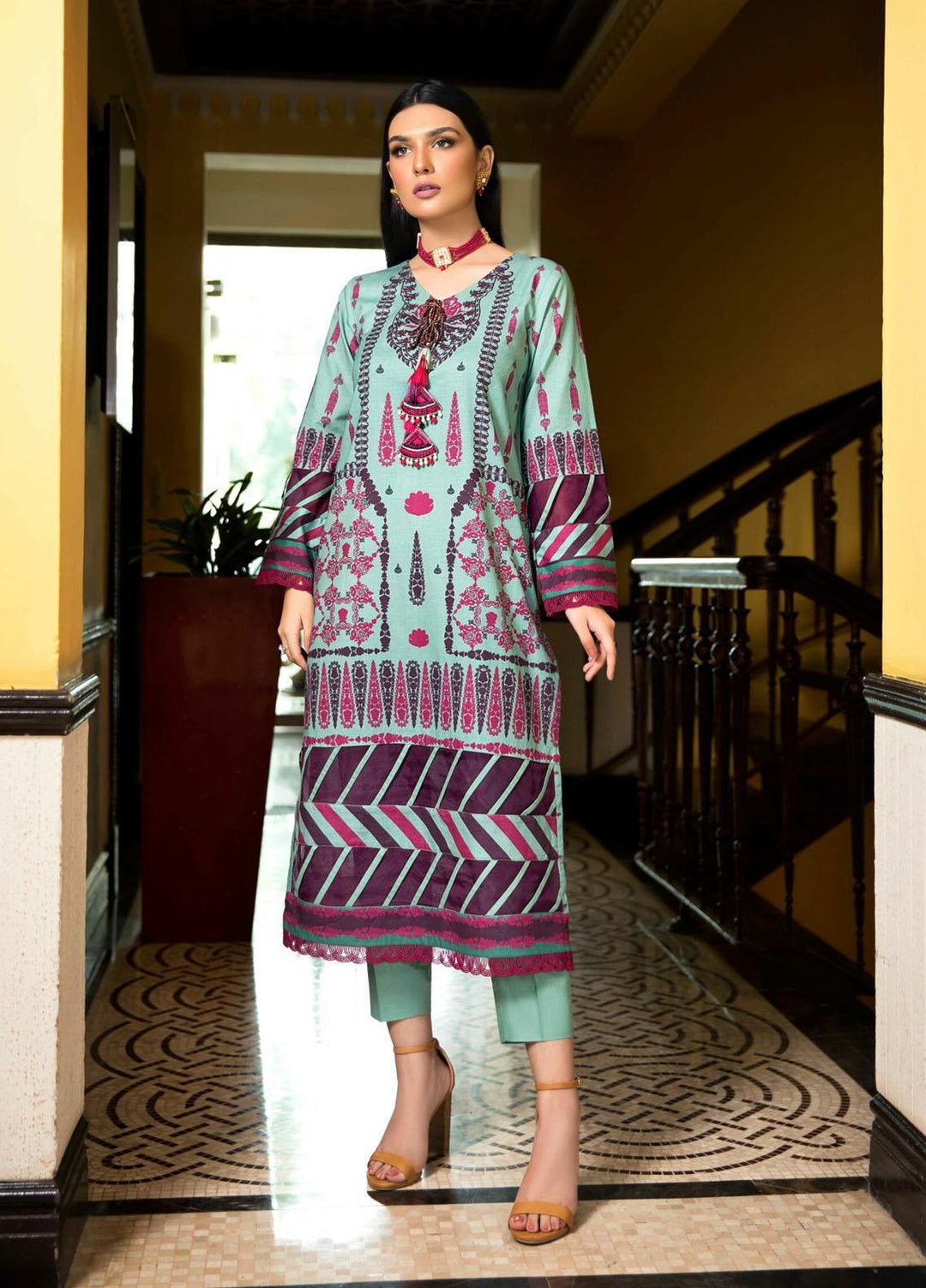 Kross Kulture Printed Cambric Suits Unstitched 2 Piece KK21UP PW-13 - Winter Collection