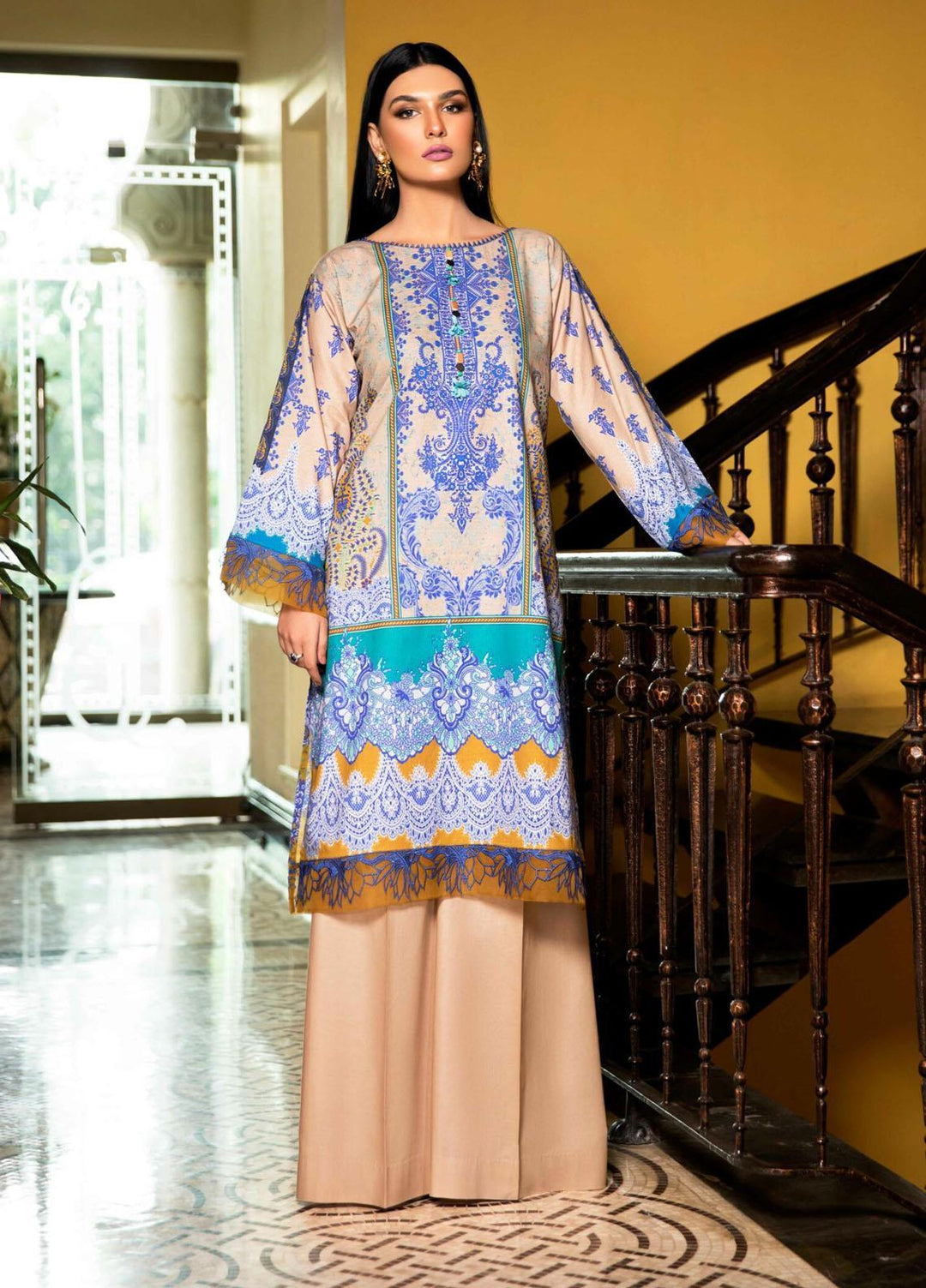 Kross Kulture Printed Cambric Suits Unstitched 2 Piece KK21UP PW-16 - Winter Collection