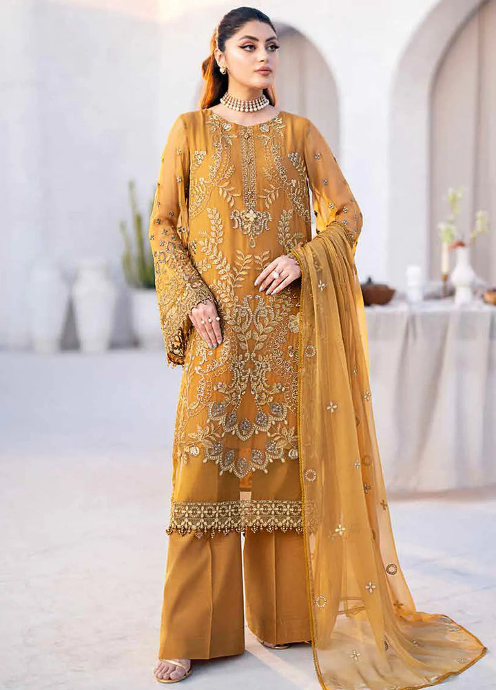 Kuch Khas By Flossie Embroidered Chiffon Suit Unstitched 3 Piece FL24K K-1503 Diane - Luxury Collection