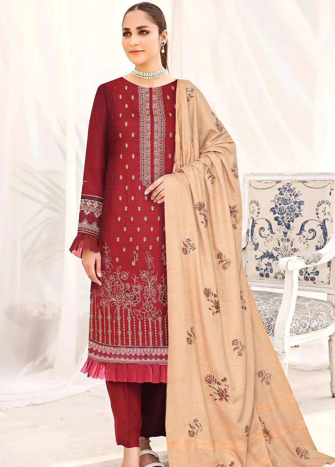Insiya Clothing Embroidered Net Suits Unstitched 3 Piece INS23WF Design Code 01 - Festive Collection