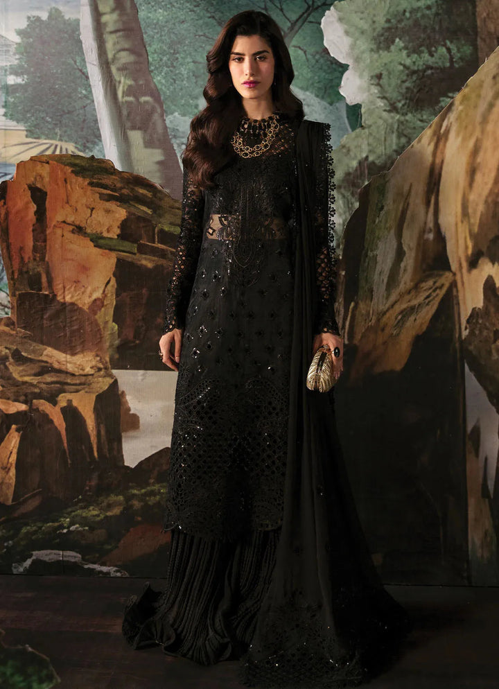 La Fuchsia By Afrozeh Embroidered Organza Suit Unstitched 3 Piece AF24L Camilla - Festive Collection