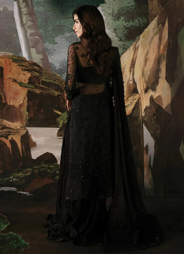 La Fuchsia By Afrozeh Embroidered Organza Suit Unstitched 3 Piece AF24L Camilla - Festive Collection