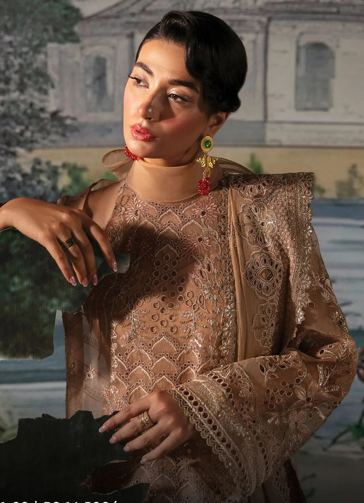 La Fuchsia By Afrozeh Embroidered Organza Suit Unstitched 3 Piece AF24L Reese - Festive Collection