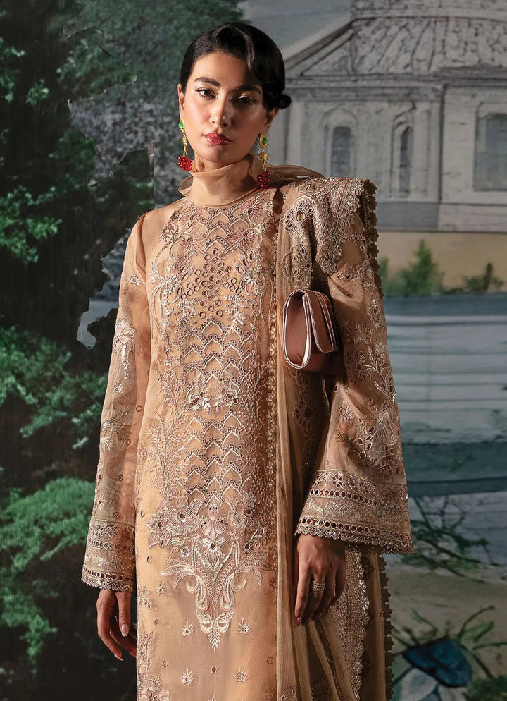 La Fuchsia By Afrozeh Embroidered Organza Suit Unstitched 3 Piece AF24L Reese - Festive Collection