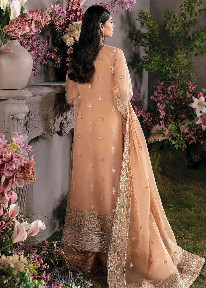 La Fuchsia By Afrozeh Embroidered Organza Suits Unstitched 3 Piece AF23LFS ALF-23-V1-09 Sunset Blush - Luxury Formal Collection