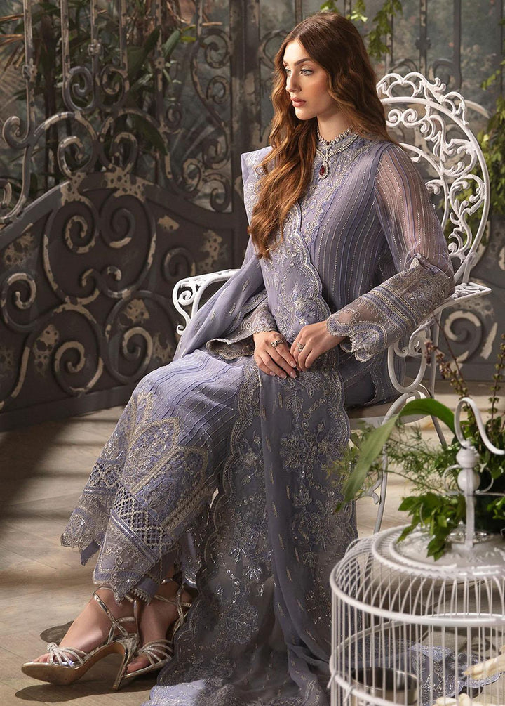 La Fuchsia By Afrozeh Embroidered Chiffon Suits Unstitched 3 Piece AF24LF D-04 Elyssa - Wedding Collection