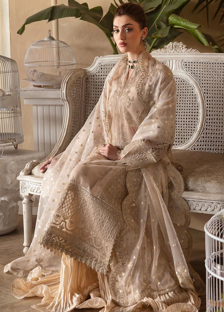 La Fuchsia By Afrozeh Embroidered Organza Suits Unstitched 3 Piece AF24LF D-05 Daisy - Wedding Collection