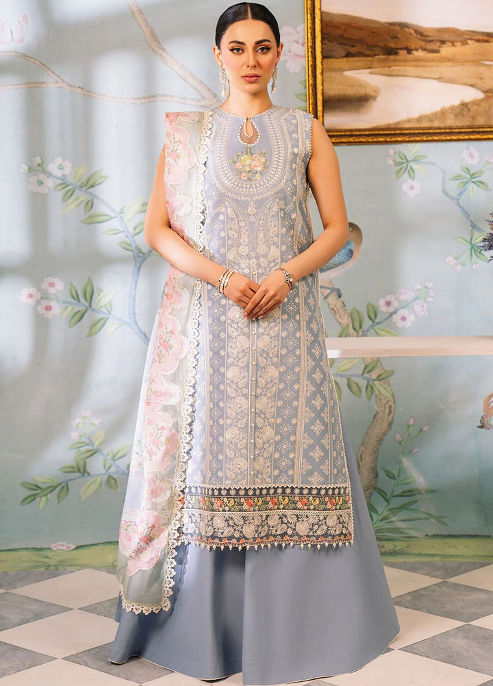 La Hira by Bin Ilyas Embroidered Lawn Suits Unstitched 3 Piece BI24LH 205B - Summer Collection