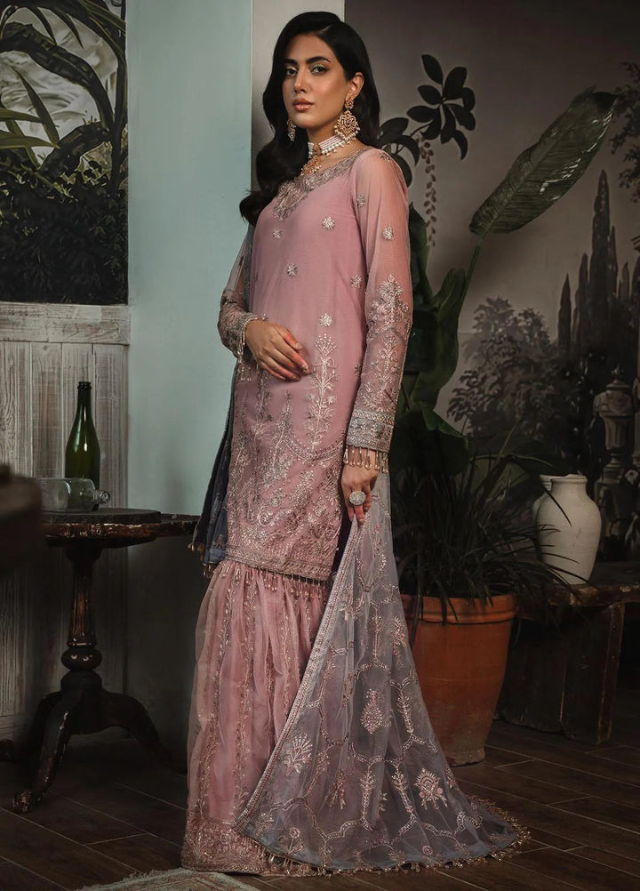 La Rosella By Zarif Pret Embroidered Net Suit 4 Piece ZF23LR ZLR 03 Bloom