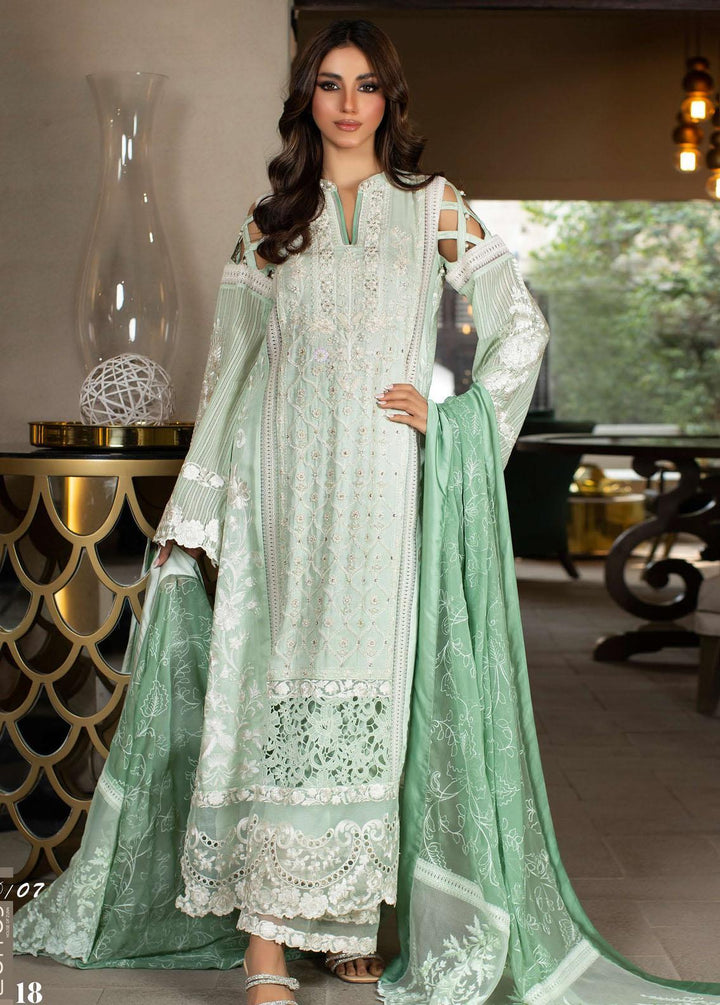 La Soie By Zunuj Embroidered Crepe Suits Unstitched 3 Piece ZJ23LS D-07 - Luxury Collection
