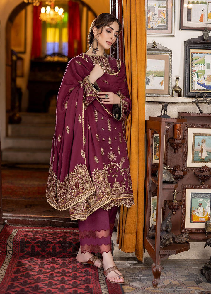 Laadli by Humdum Embroidered Woolen Suits Unstitched 3 Piece HD22L D-02 - Winter Collection
