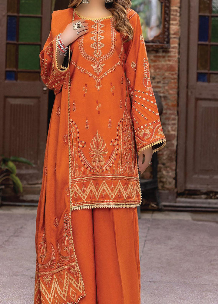 Laadli by Humdum Embroidered Woolen Suits Unstitched 3 Piece HD22L D-03 - Winter Collection