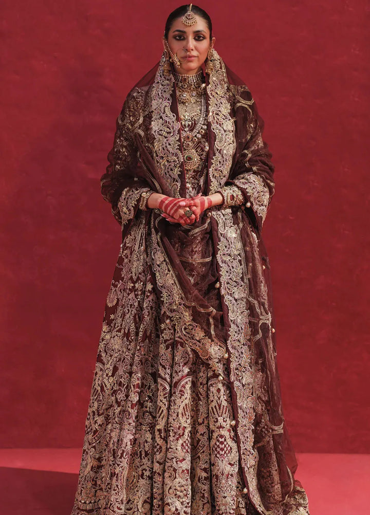 Laal Rang By Erum Khan Luxury Pret Embroidered Raw Silk 3 Piece Suit Neelofar