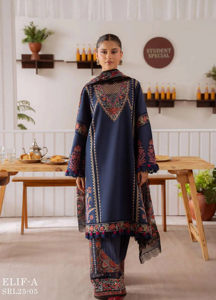 Laanem by Saira Rizwan Embroidered Lawn Suits Unstitched 3 Piece Elif-A - Summer Collection