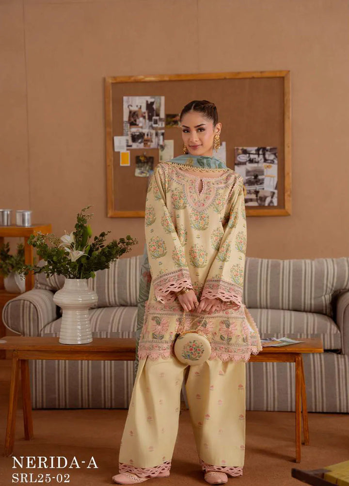 Laanem by Saira Rizwan Embroidered Lawn Suits Unstitched 3 Piece Nerida-A - Summer Collection