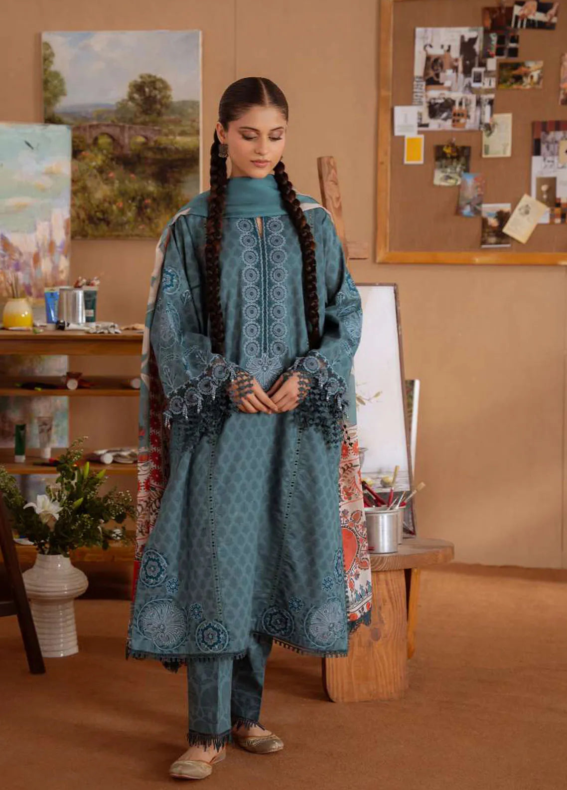 Saira Rizwan Embroidered Lawn Suits Unstitched 3 Piece SR21L 07 Gumaan - Summer Collection