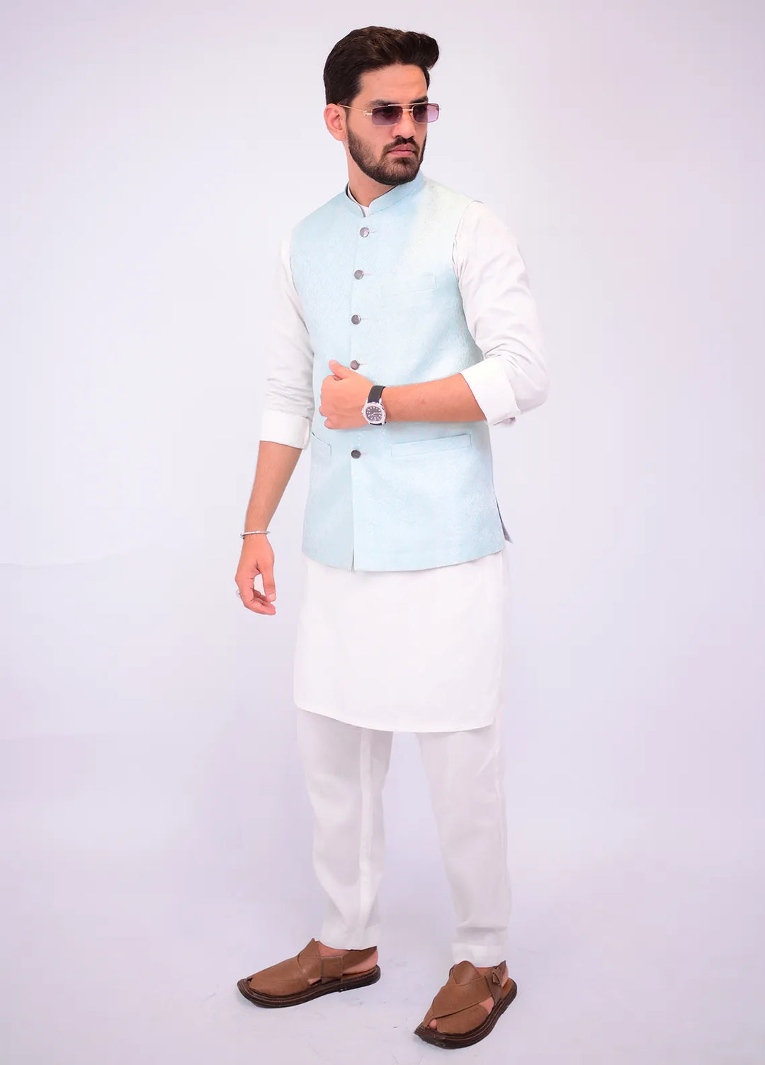 Label M Banarsi Fancy Men Waistcoat - WC20