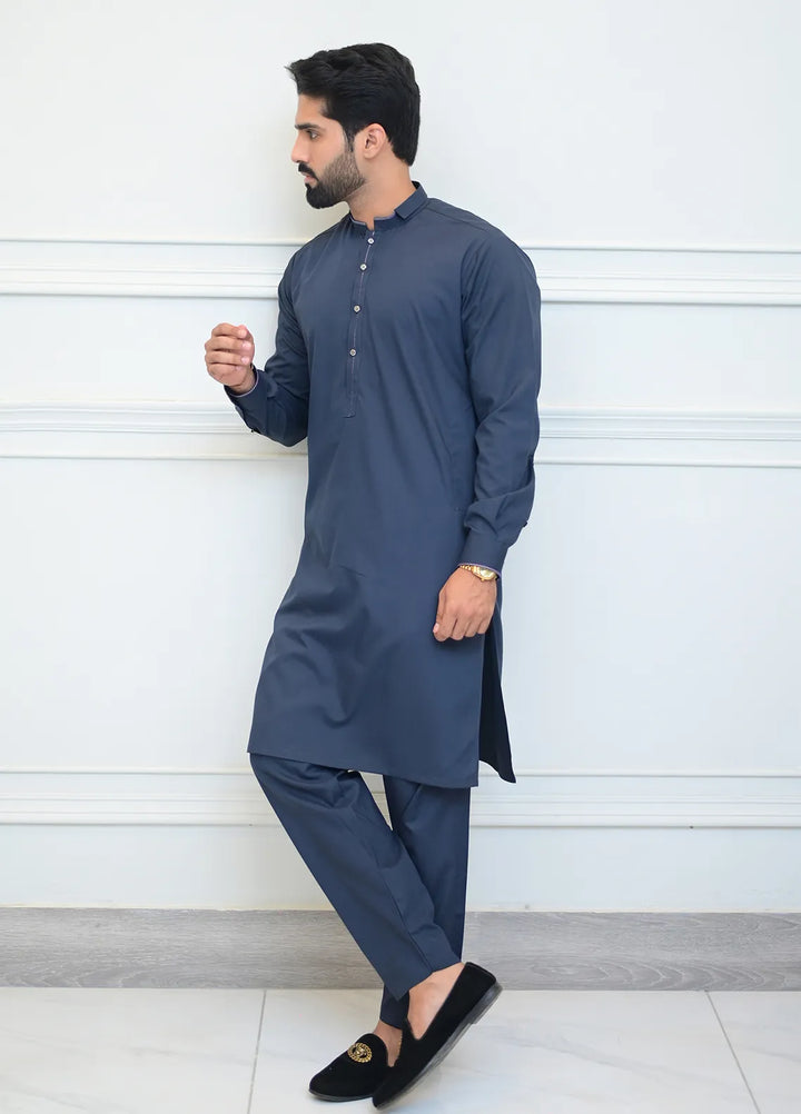 Label M Blended Plain Men 2 Piece Suit - TS2
