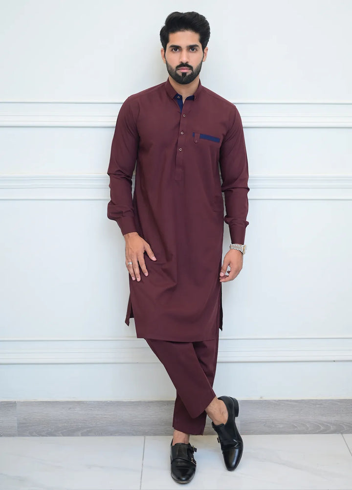 Label M Blended Plain Men 2 Piece Suit - TS3