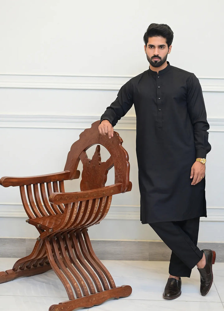 Label M Blended Plain Men 2 Piece Suit - TS5