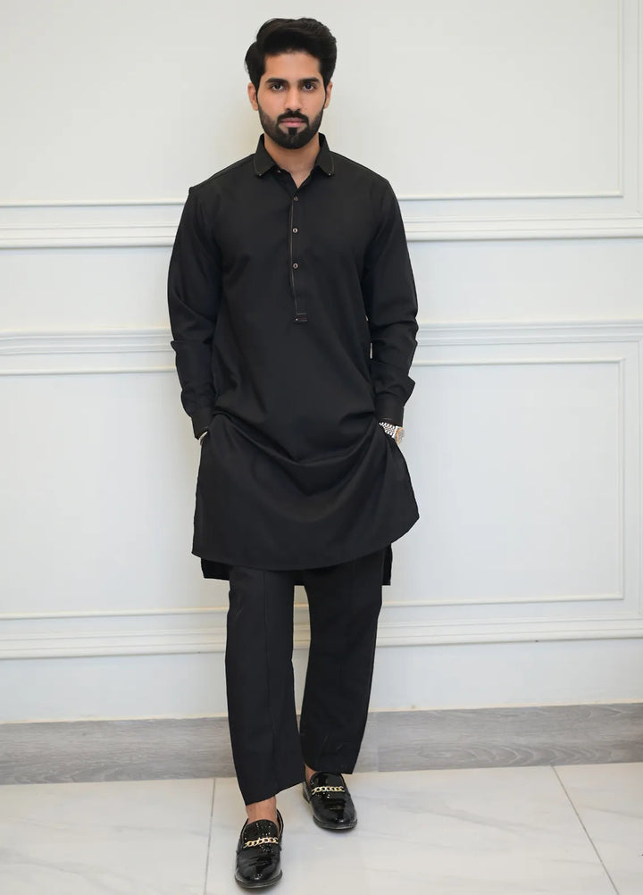 Label M Blended Plain Men 2 Piece Suit - TS8