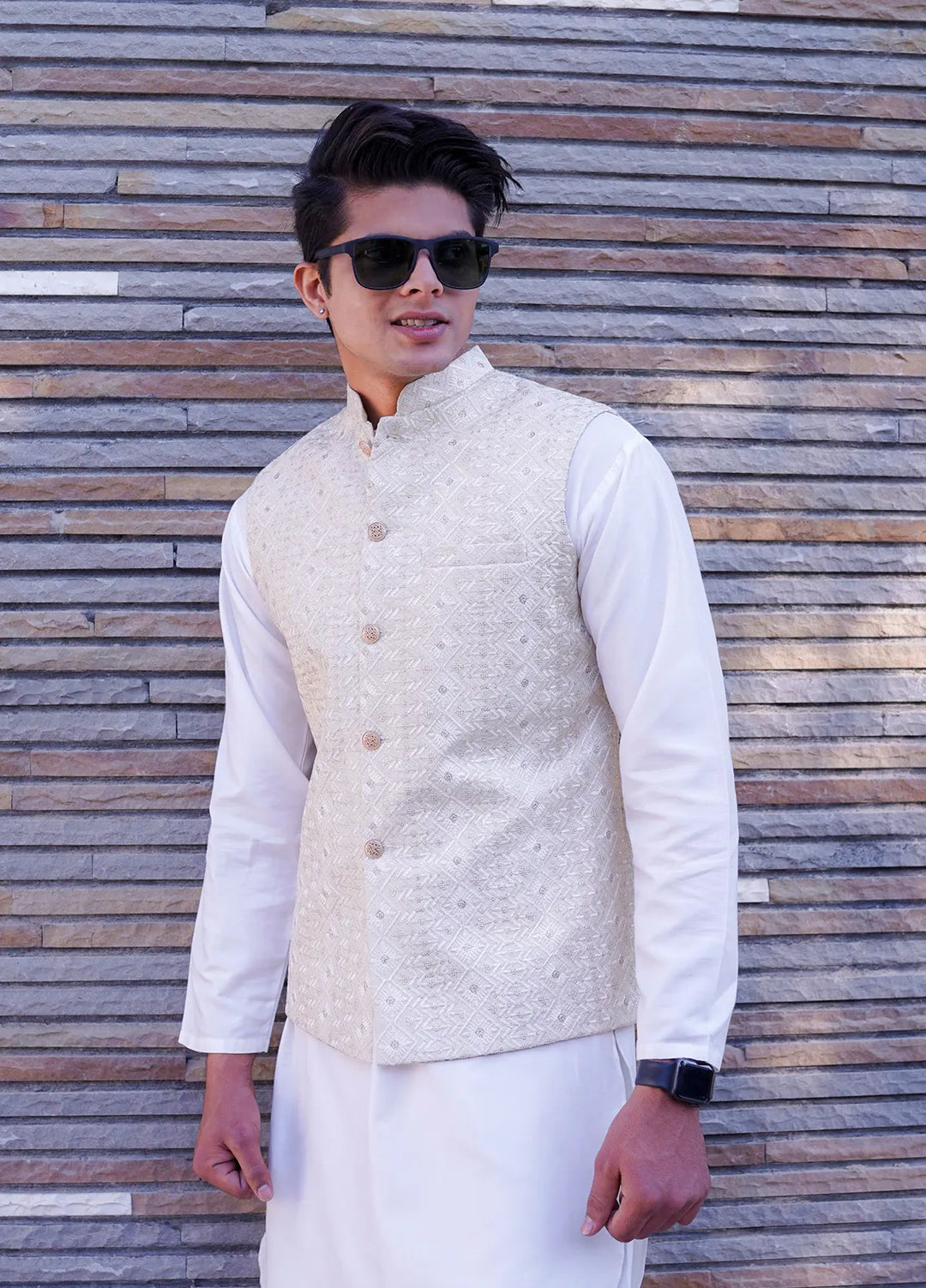 Label M Embroidered Men Waistcoat - WC13