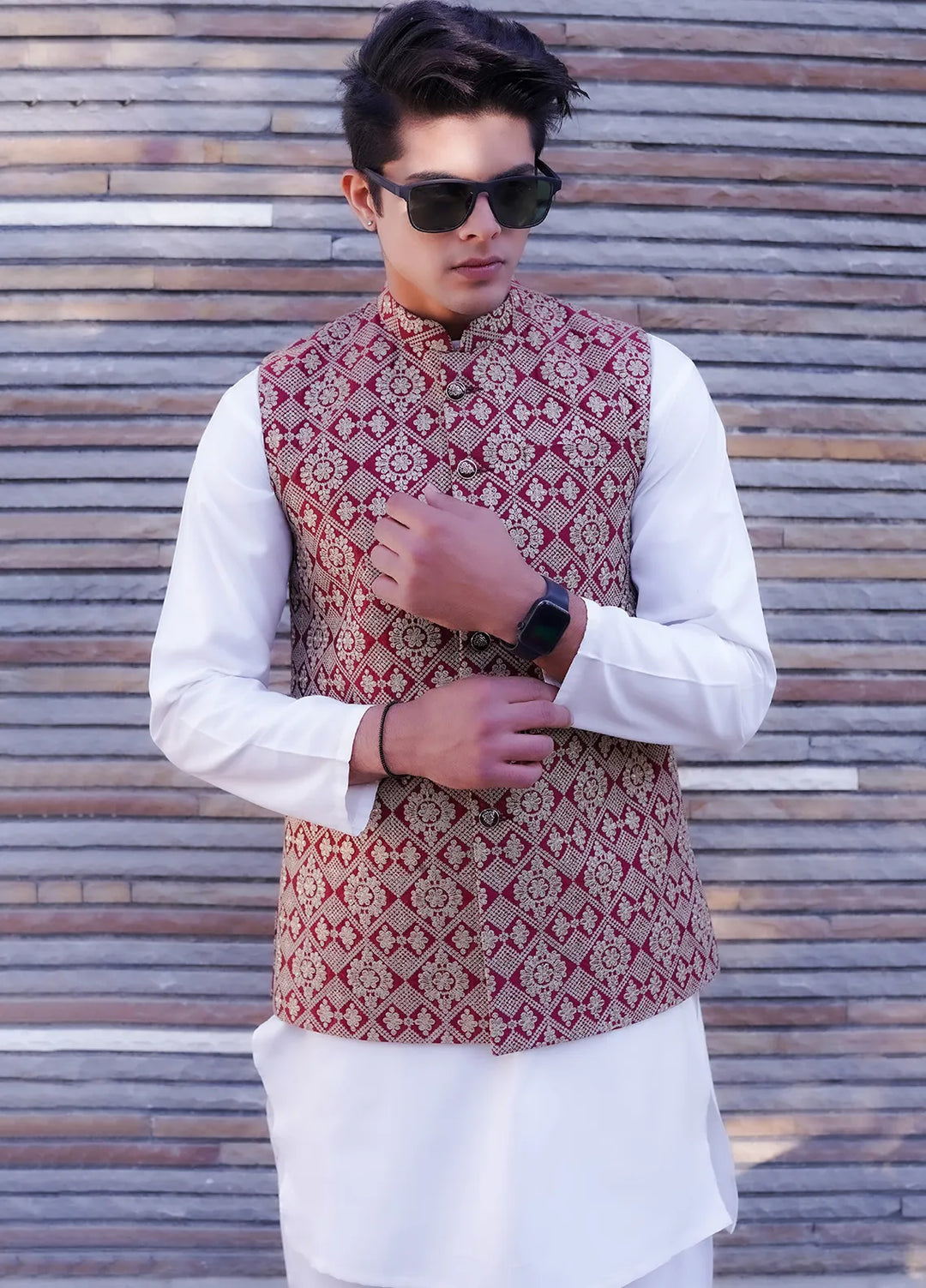 Label M Embroidered Men Waistcoat - WC15