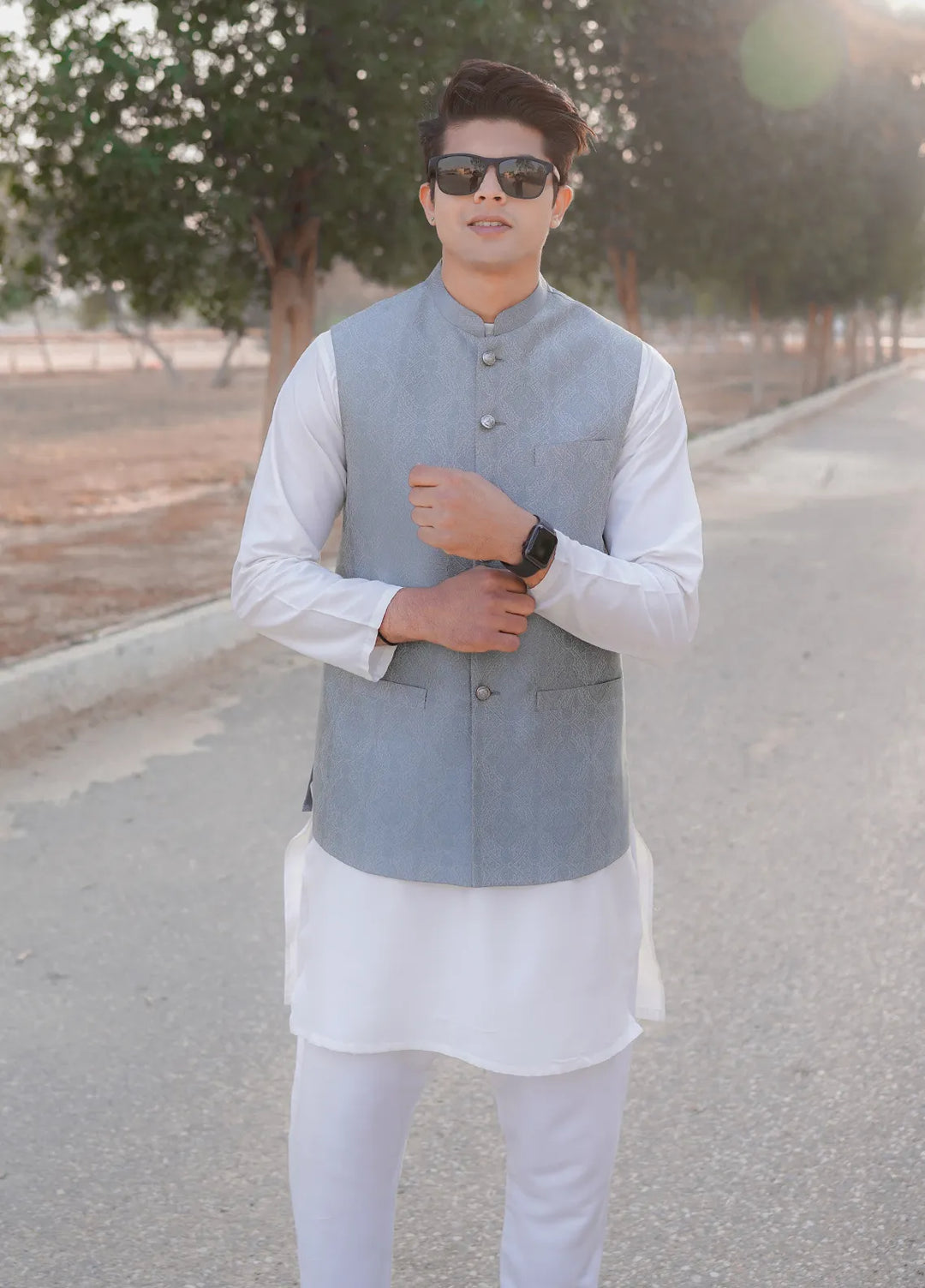 Label M Jamawar Fancy Men Waistcoat - WC12